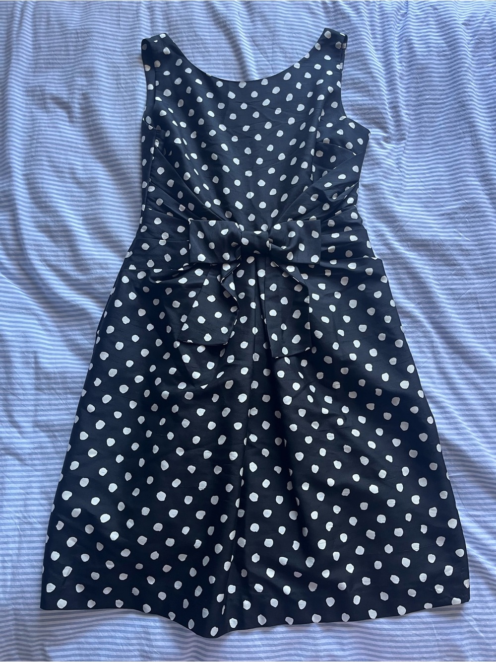 kate spade Black Dress with White Polka Dots and Gold Zipper